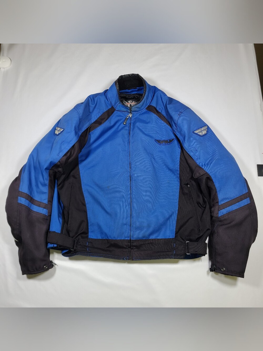 E1 Fly Racing Flux Air Mens 3XL Blue Padded Motorcycle Technical Gear Jacket